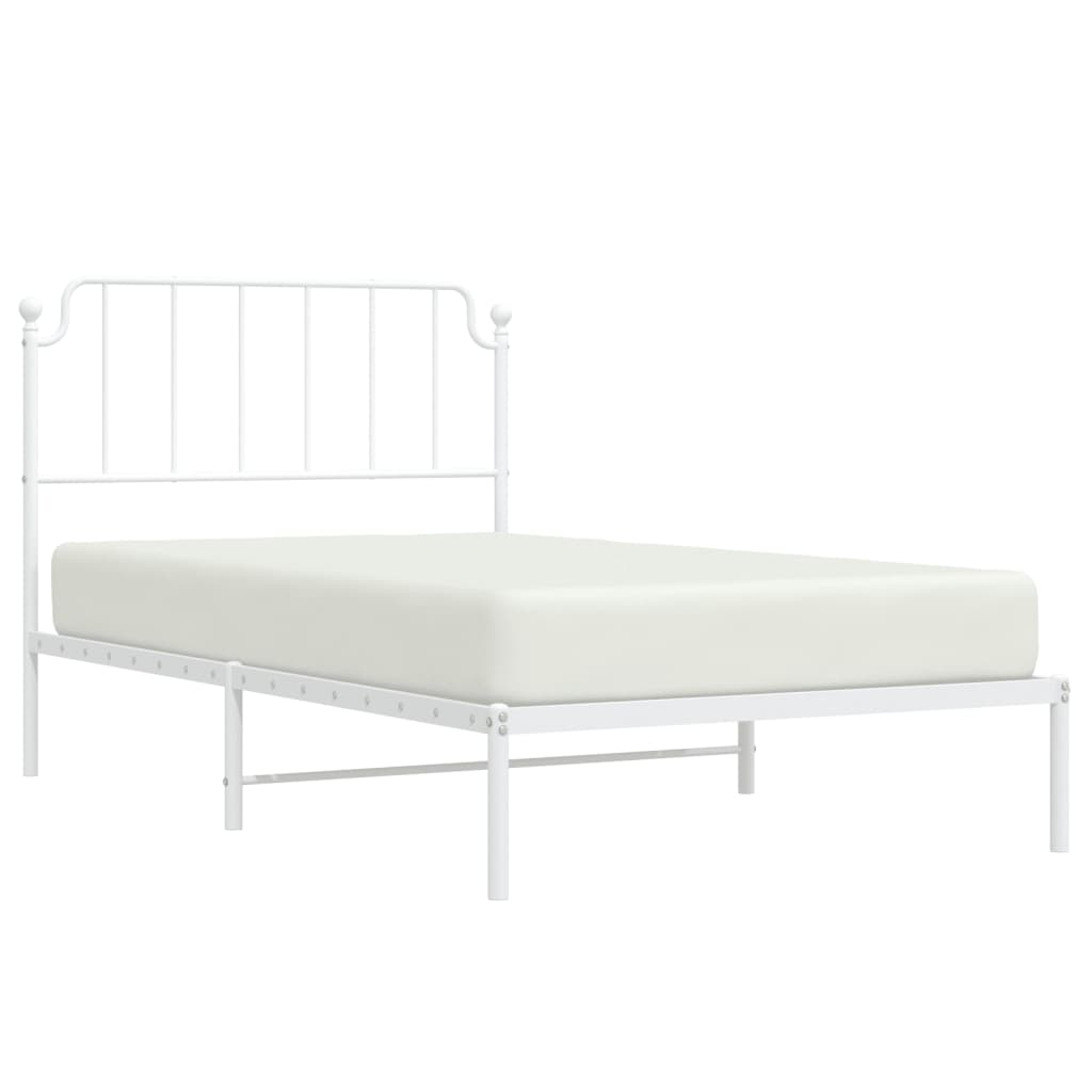 sengeramme med sengegavl 107x203 cm metal hvid