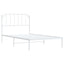 sengeramme med sengegavl 107x203 cm metal hvid