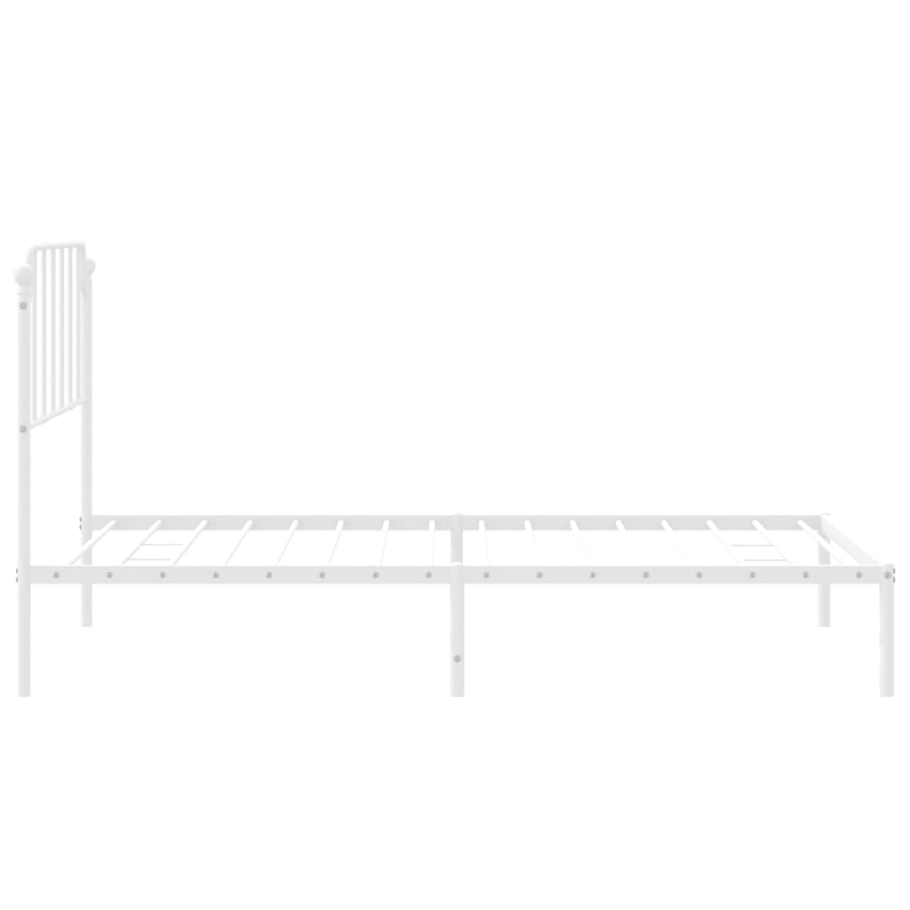 sengeramme med sengegavl 107x203 cm metal hvid