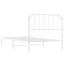 sengeramme med sengegavl 107x203 cm metal hvid