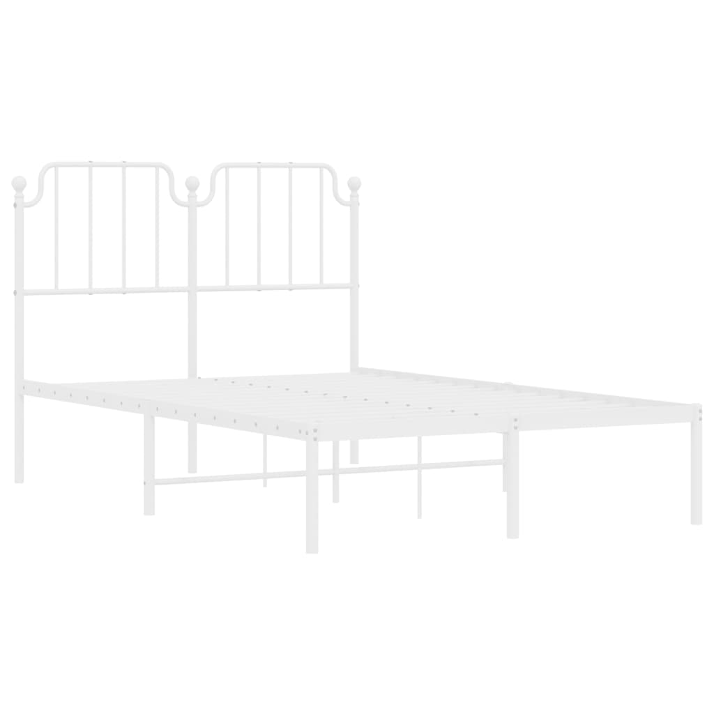 sengeramme med sengegavl 120x200 cm metal hvid