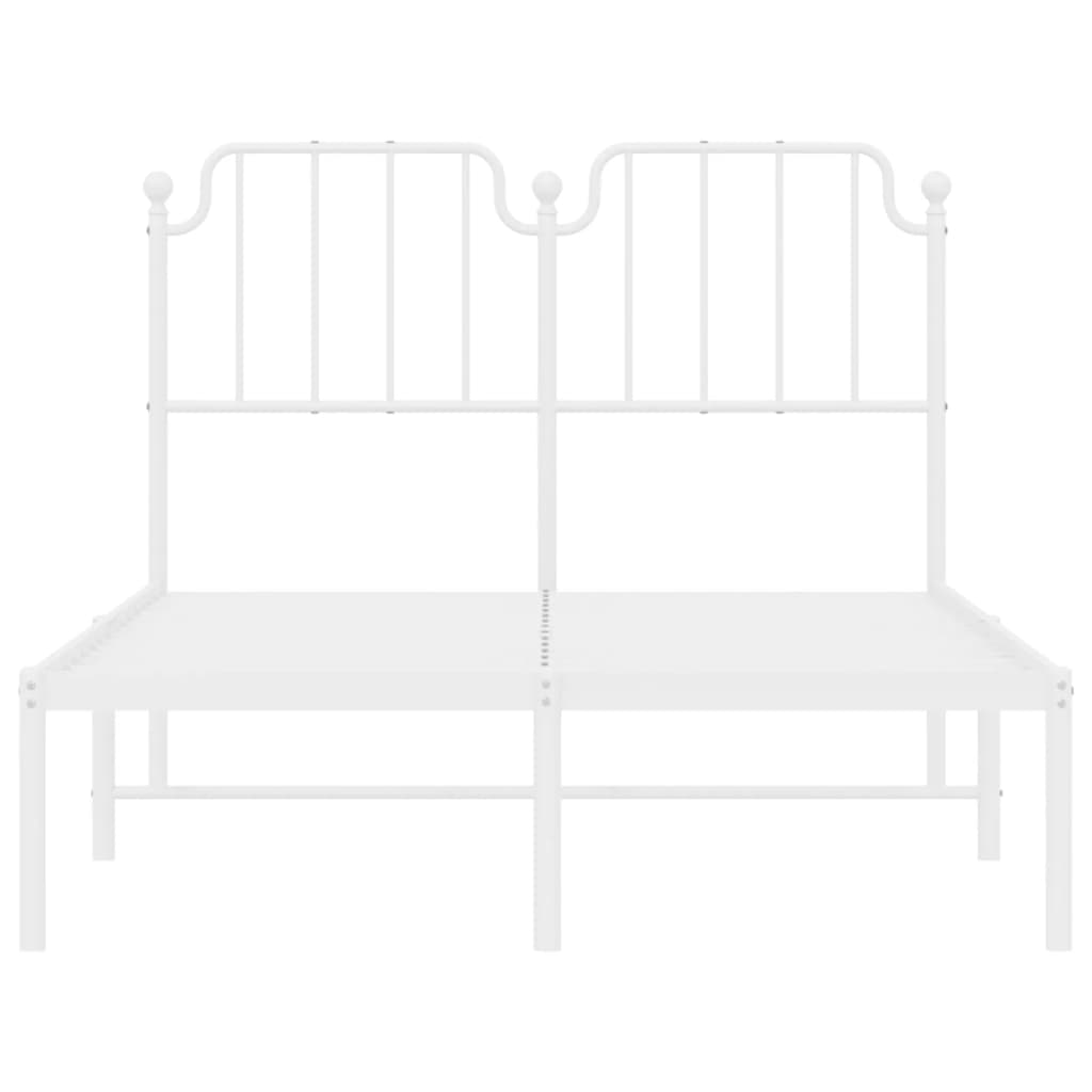 sengeramme med sengegavl 120x200 cm metal hvid