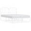 sengeramme med sengegavl 135x190 cm metal hvid