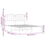 sengeramme med sengegavl 150x200 cm metal hvid