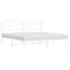 sengeramme med sengegavl 193x203 cm metal hvid