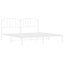 sengeramme med sengegavl 193x203 cm metal hvid