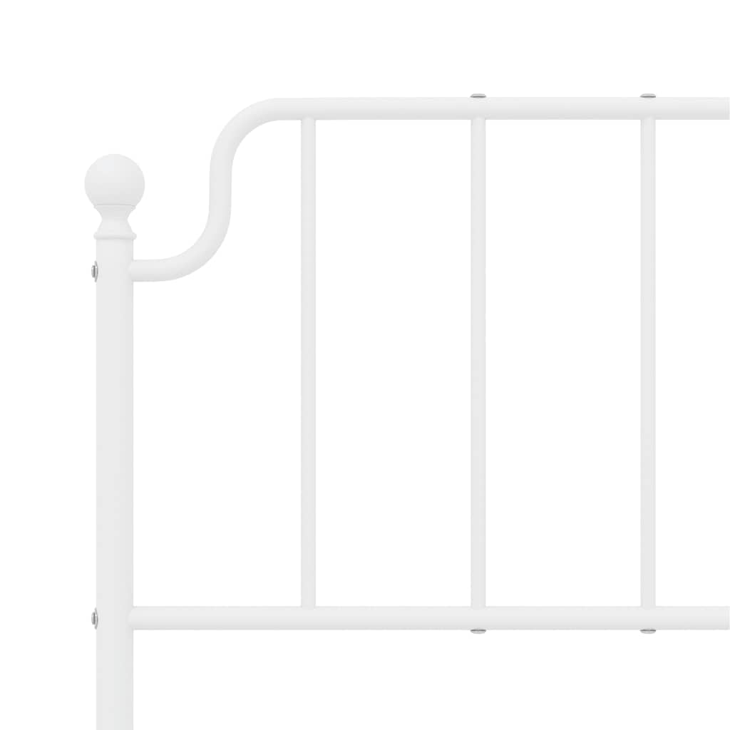 udskiftningsgavl 135 cm metal hvid