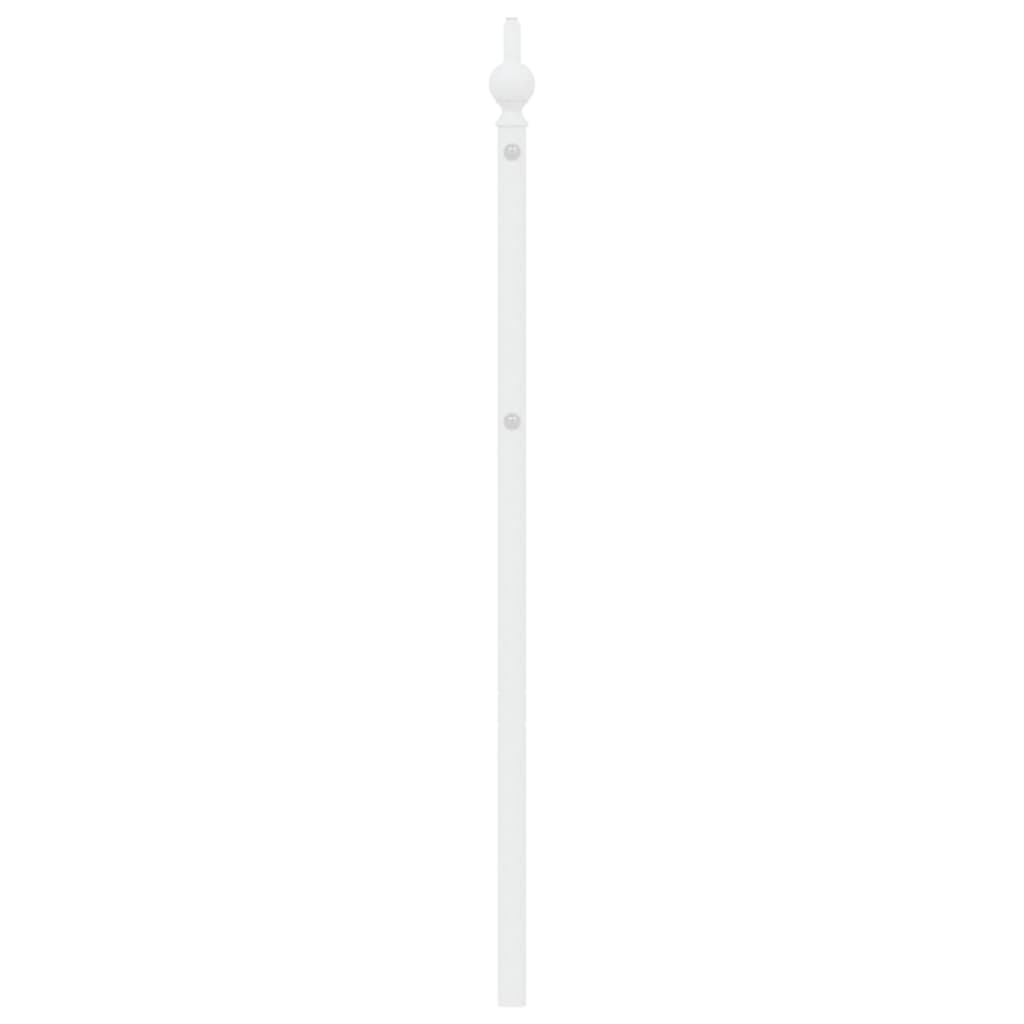 udskiftningsgavl 200 cm metal hvid