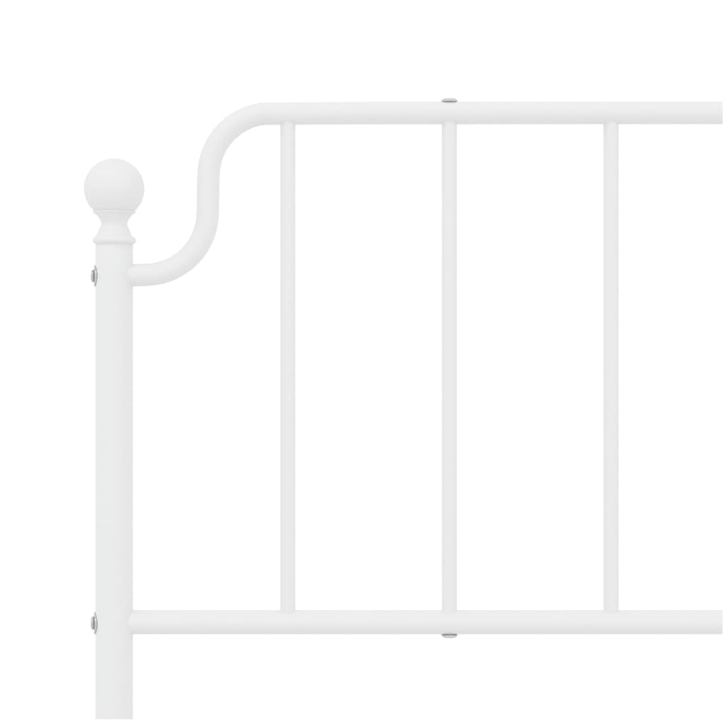 udskiftningsgavl 200 cm metal hvid