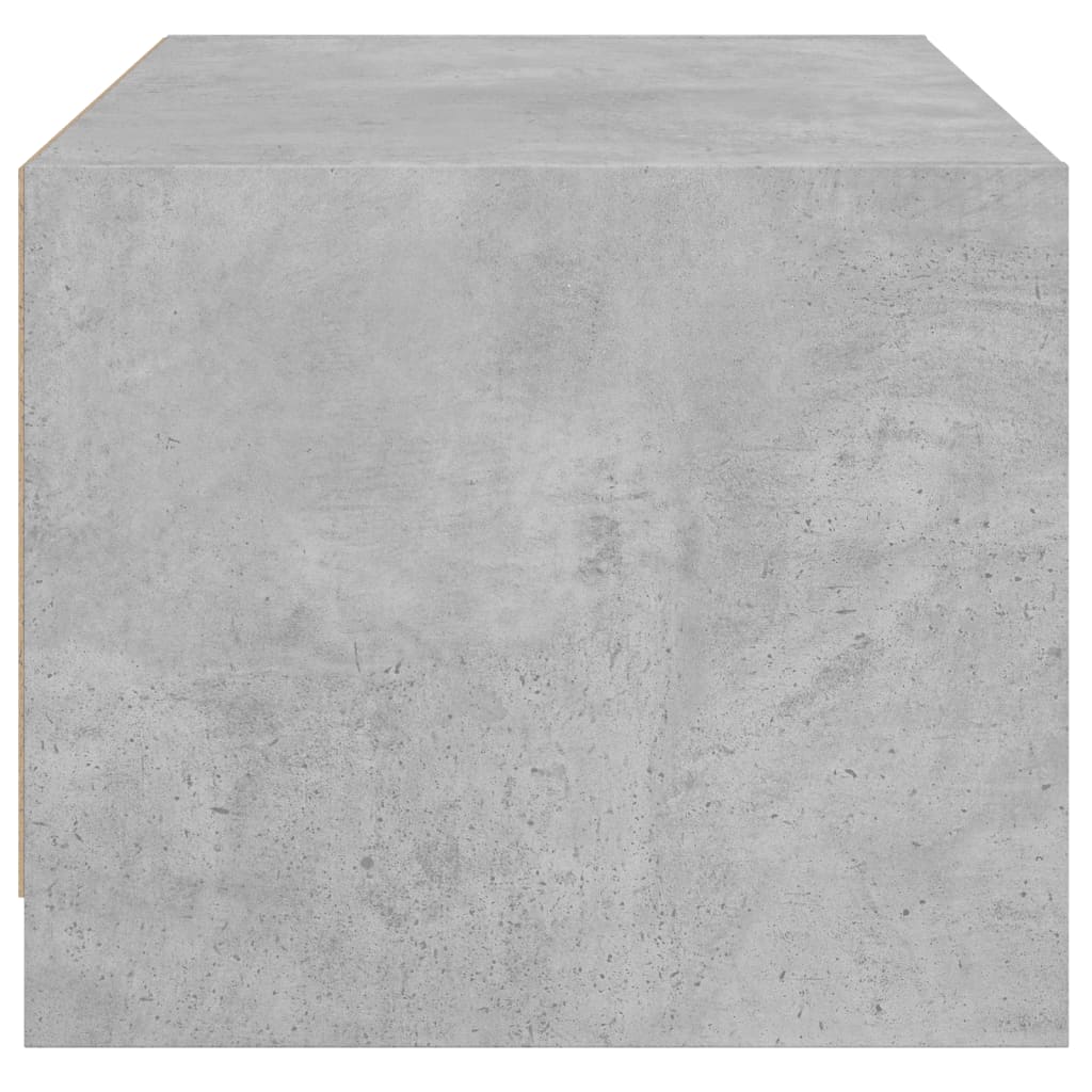 sofabord med glaslåger 68x50x42 cm betongrå