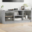 skab med glaslåger 102x37x42 cm betongrå