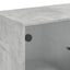 skab med glaslåger 68x37x75,5 cm betongrå
