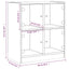 skab med glaslåger 68x37x75,5 cm betongrå