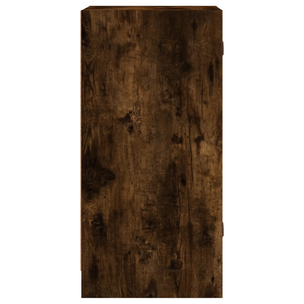 skab med glaslåger 35x37x75,5 cm røget egetræsfarve