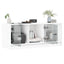tv-bord med glaslåger 102x37x42 cm hvid