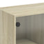 sofabord med glaslåger 102x50x42 cm sonoma-eg