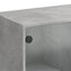sofabord med glaslåger 102x50x42 cm betongrå