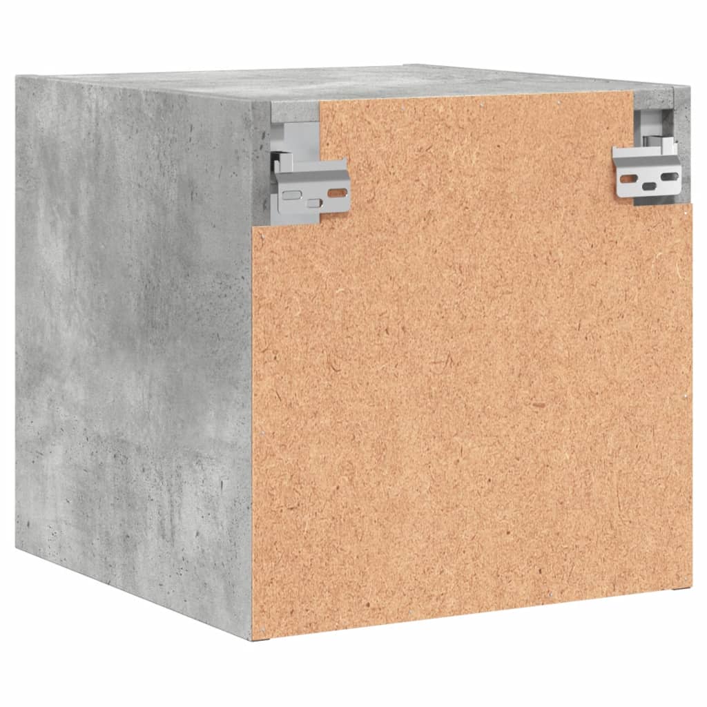 sengeborde 2 stk. med glaslåger 35x37x35 cm betongrå