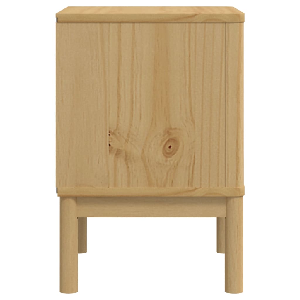 sengebord 45x39x57 cm massivt fyrretræ gyldenbrun