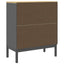kommode FLORO massivt fyrretræ grå