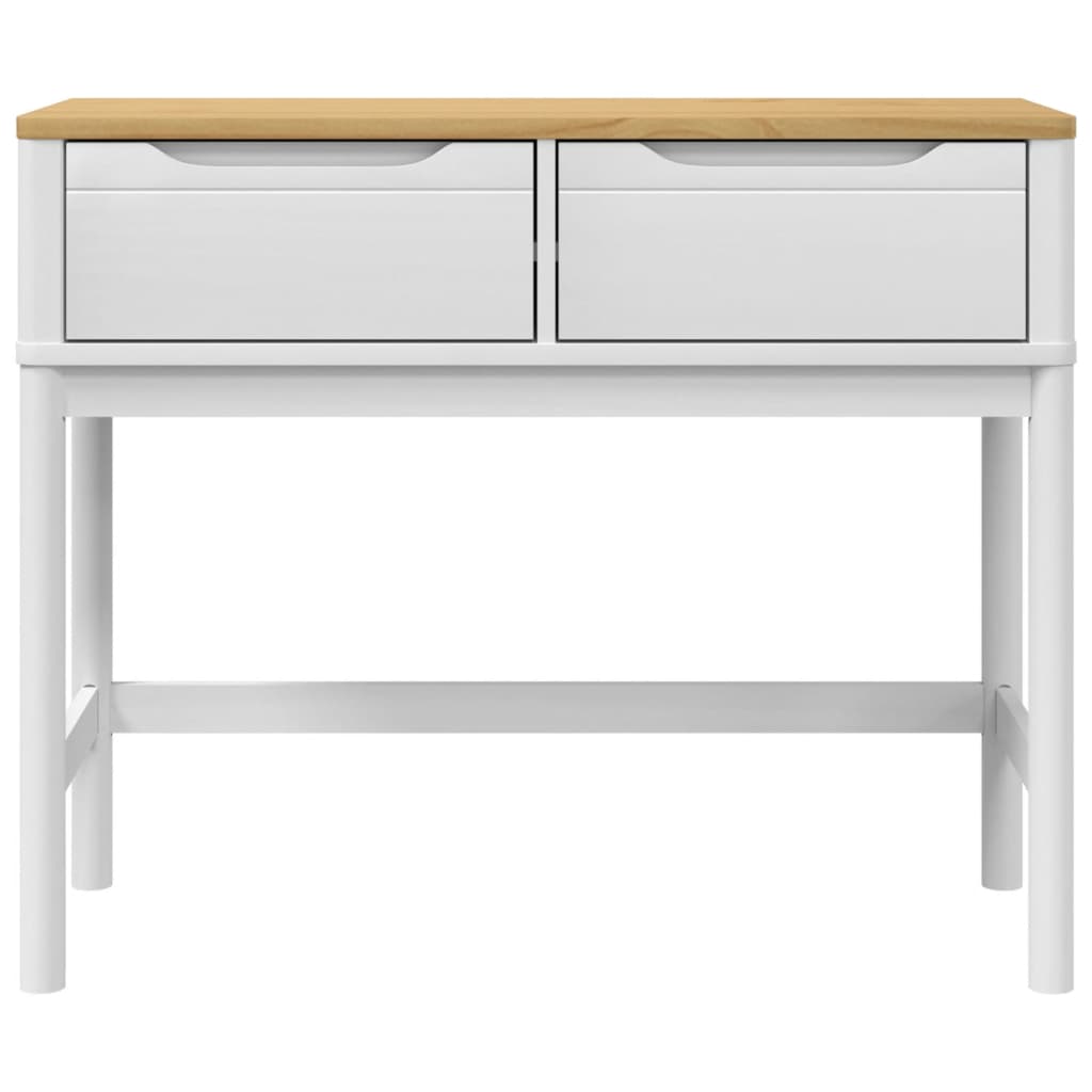 konsolbord BODO 89,5x36,5x73 cm massivt fyrretræ hvid