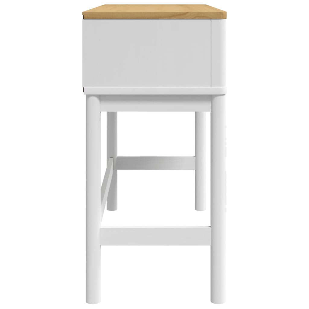 konsolbord BODO 89,5x36,5x73 cm massivt fyrretræ hvid