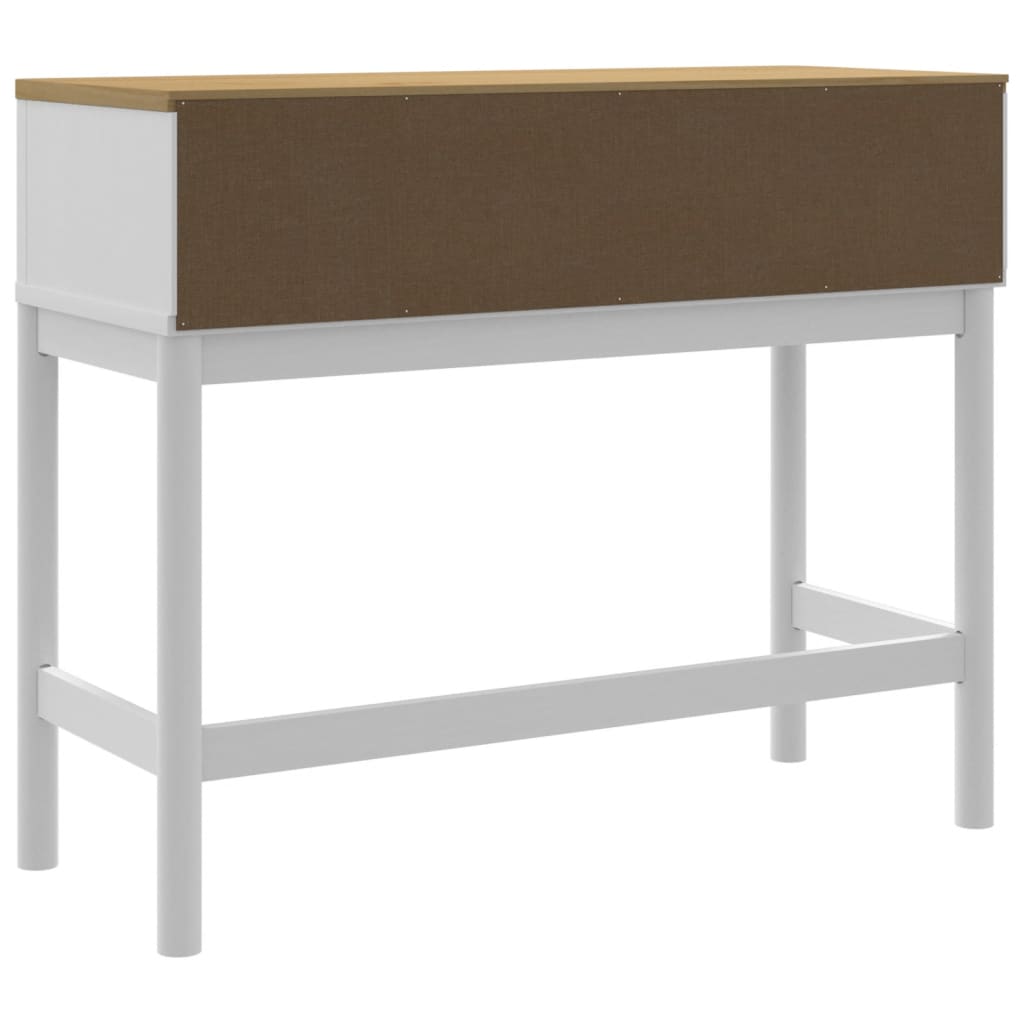 konsolbord BODO 89,5x36,5x73 cm massivt fyrretræ hvid