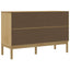 skænk FLORO 114x43x74 cm massivt fyrretræ gyldenbrun
