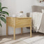 lampebord FLORO 55x55x54 cm massivt fyrretræ gyldenbrun