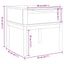 lampebord FLORO 55x55x54 cm massivt fyrretræ gyldenbrun