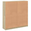 bogreol med låger 136x37x142 cm konstrueret træ sonoma-eg