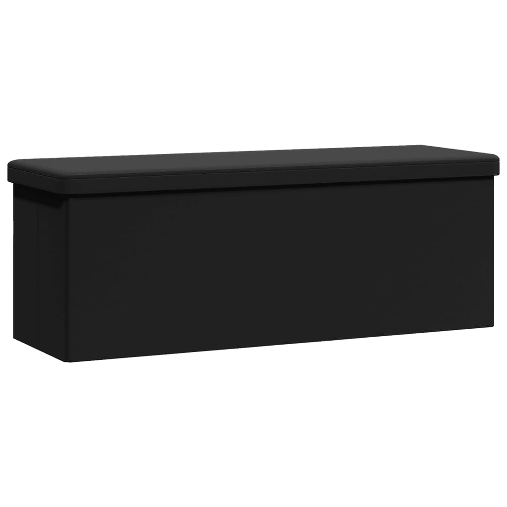 opbevaringsbænk foldbar PVC sort