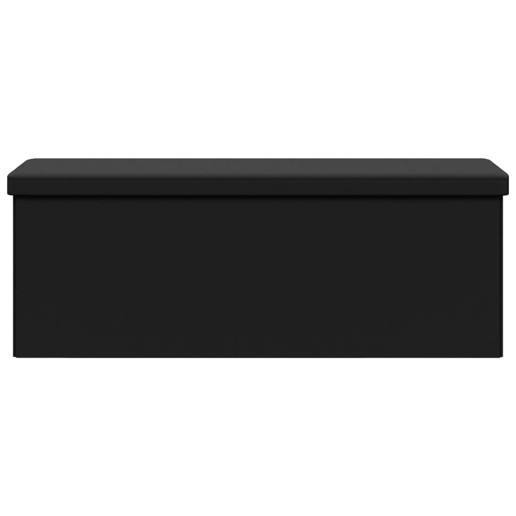 opbevaringsbænk foldbar PVC sort