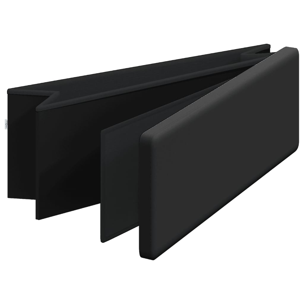 opbevaringsbænk foldbar PVC sort