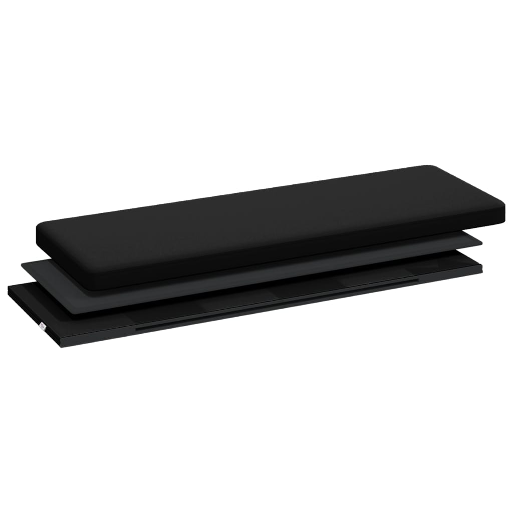 opbevaringsbænk foldbar PVC sort