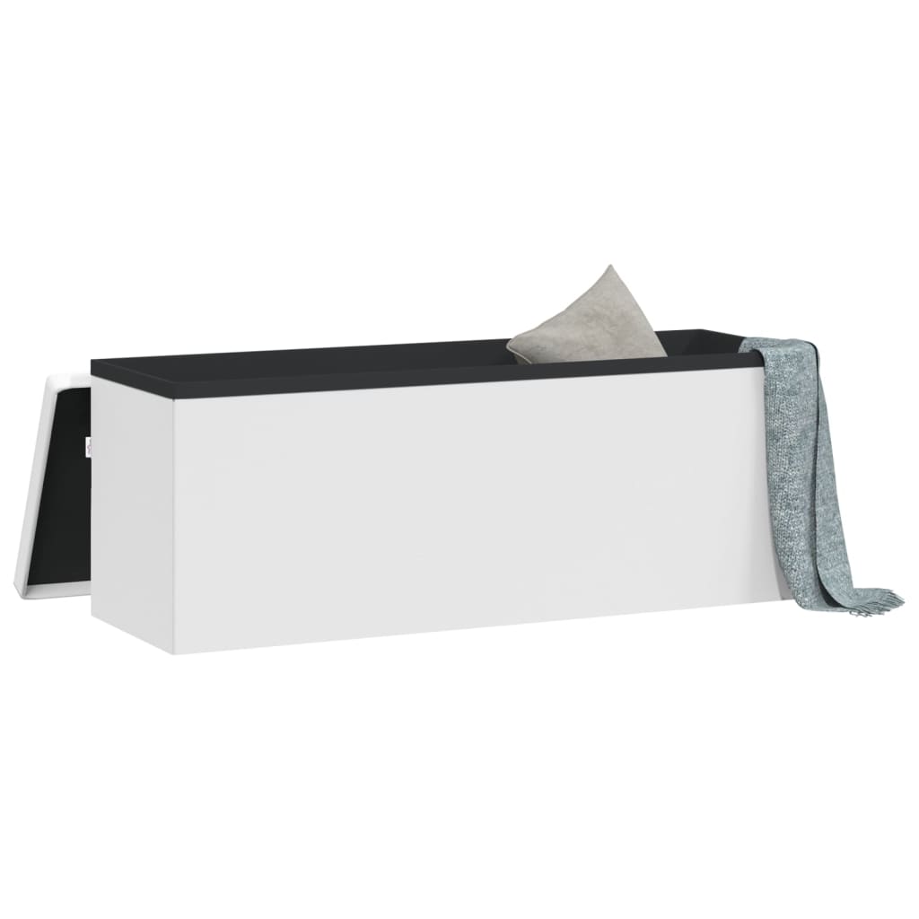 opbevaringsbænk foldbar PVC hvid