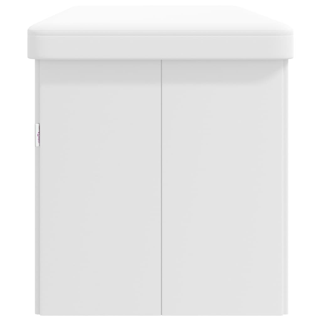 opbevaringsbænk foldbar PVC hvid