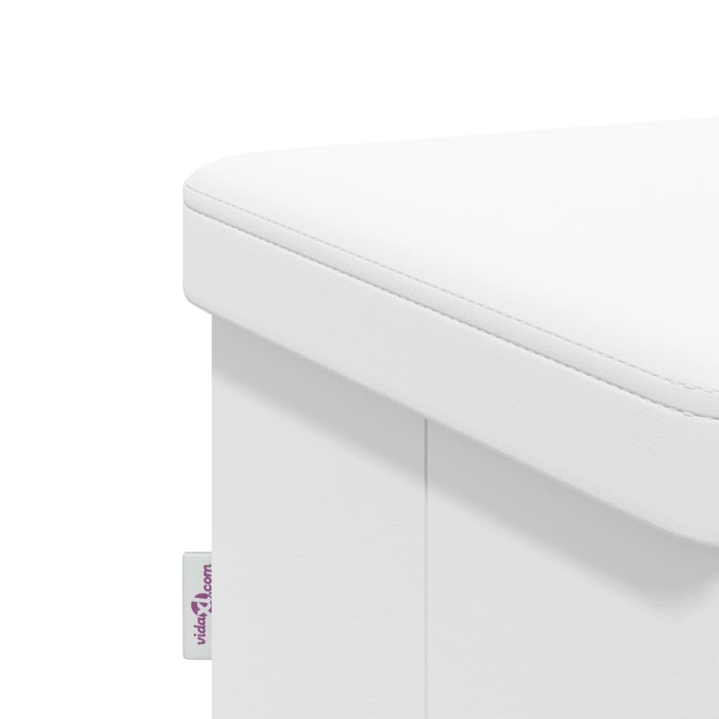 opbevaringsbænk foldbar PVC hvid