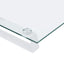 skærmstander 80x20x8 cm hærdet glas og metal hvid