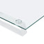 skærmstander 100x20x8 cm hærdet glas og metal hvid