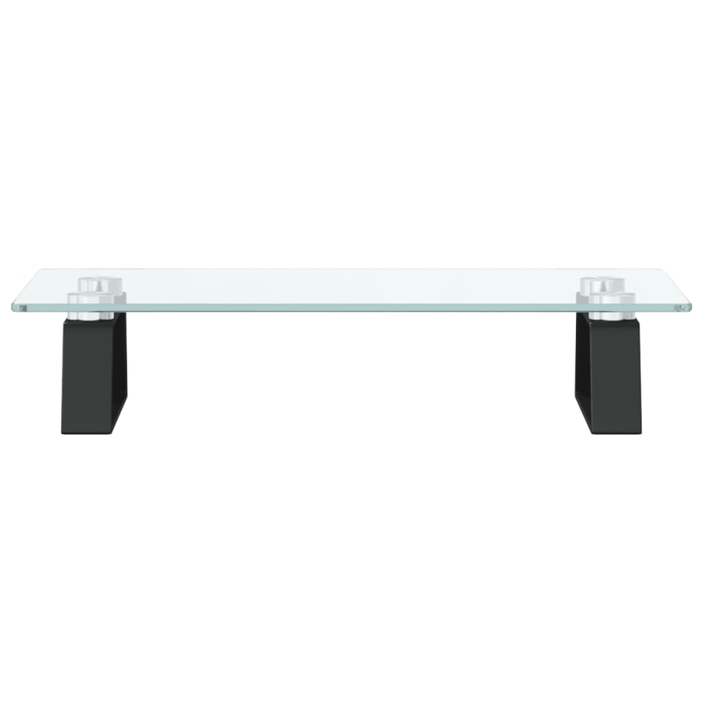 skærmstander 40x20x8 cm hærdet glas og metal sort