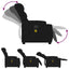 eldrevet massagestol stof sort