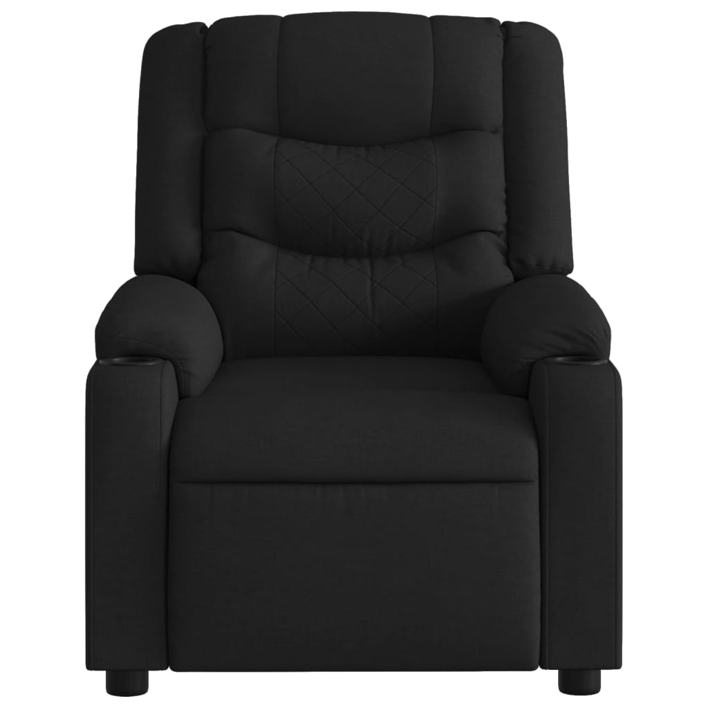 eldrevet massagestol stof sort