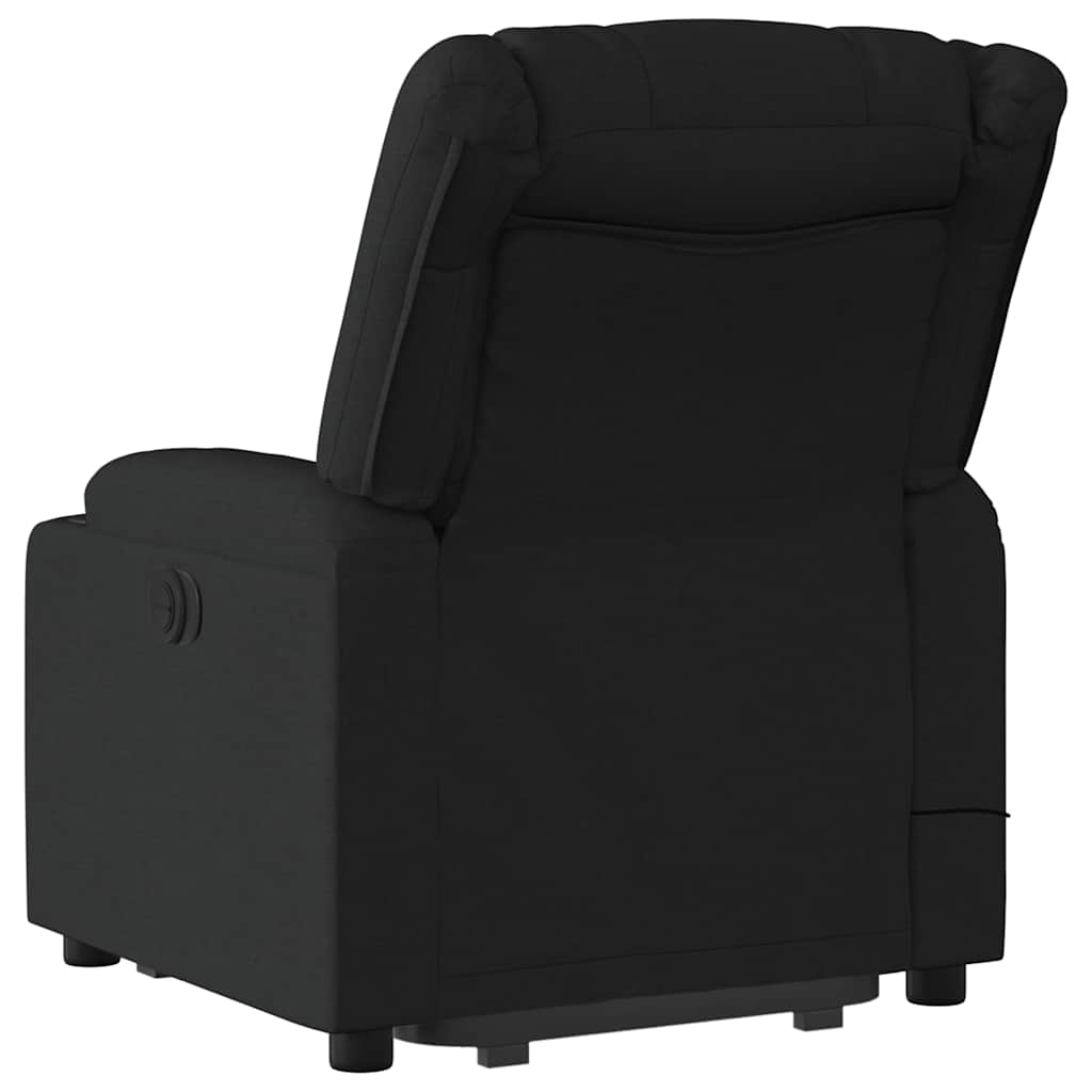 løftestol med massage stof sort