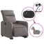 eldrevet lænestol med løftefunktion stof gråbrun
