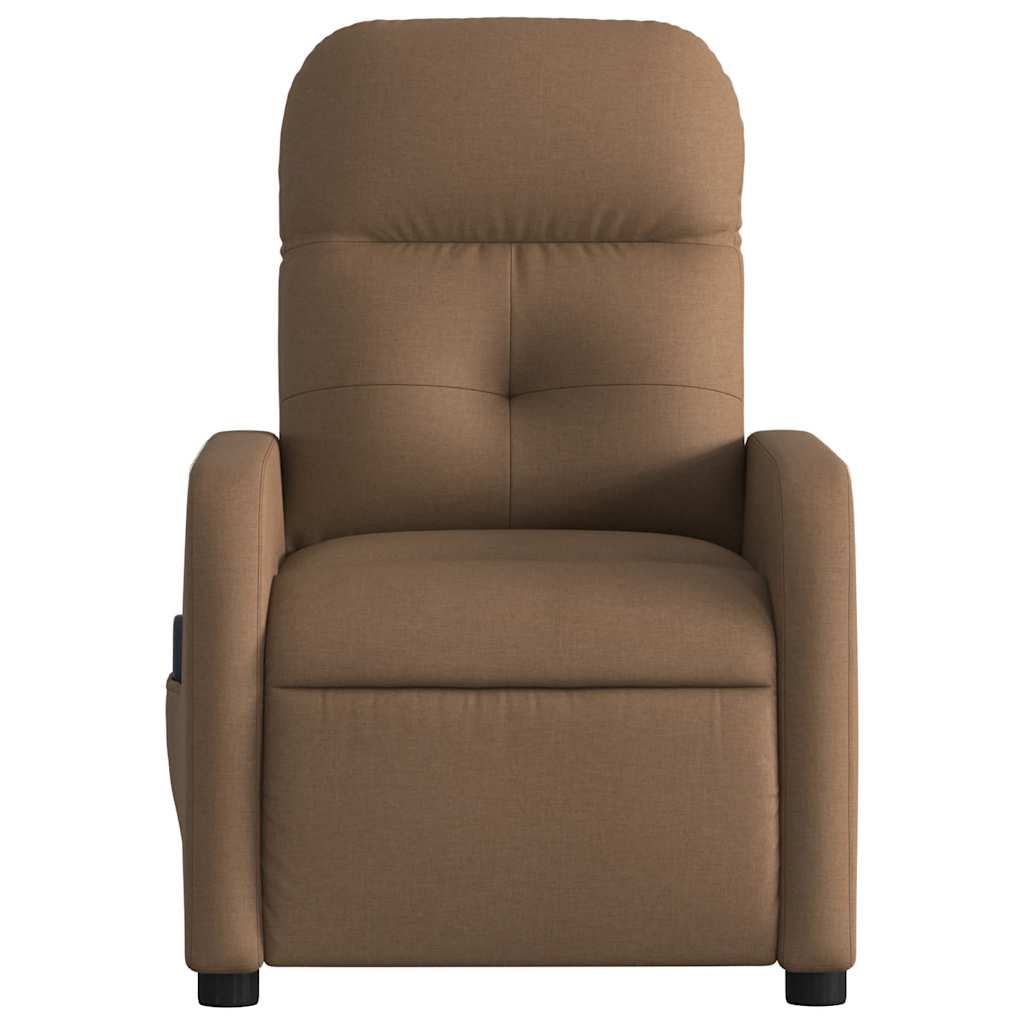 eldrevet massagestol stof brun