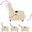 eldrevet massagestol stof cremefarvet