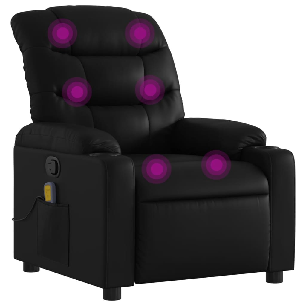 massagestol sort kunstlæder