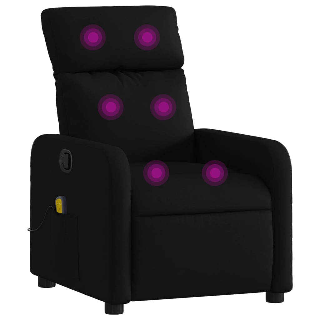 massagestol sort stof
