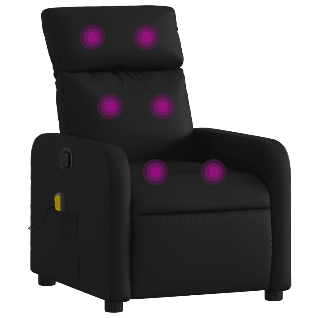 massagestol sort kunstlæder